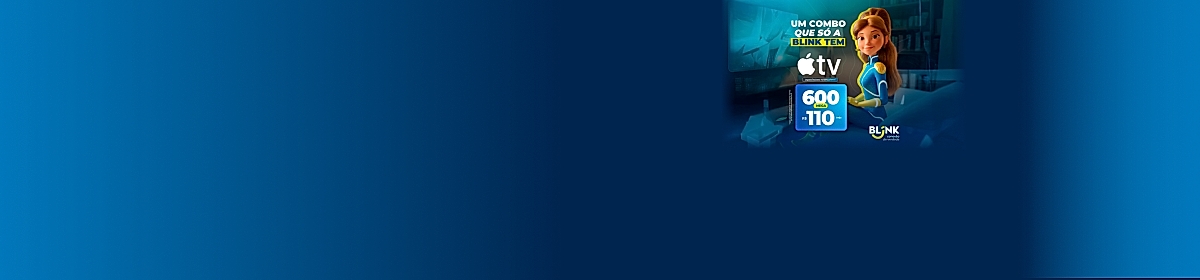 Imagem promocional da Blink com destaque para internet fibra óptica